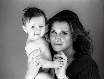 Mother and daughter, Original in family album